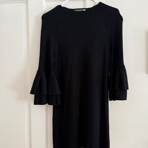 Anthropologie Claudette Ruffle Sweater Dress in Black